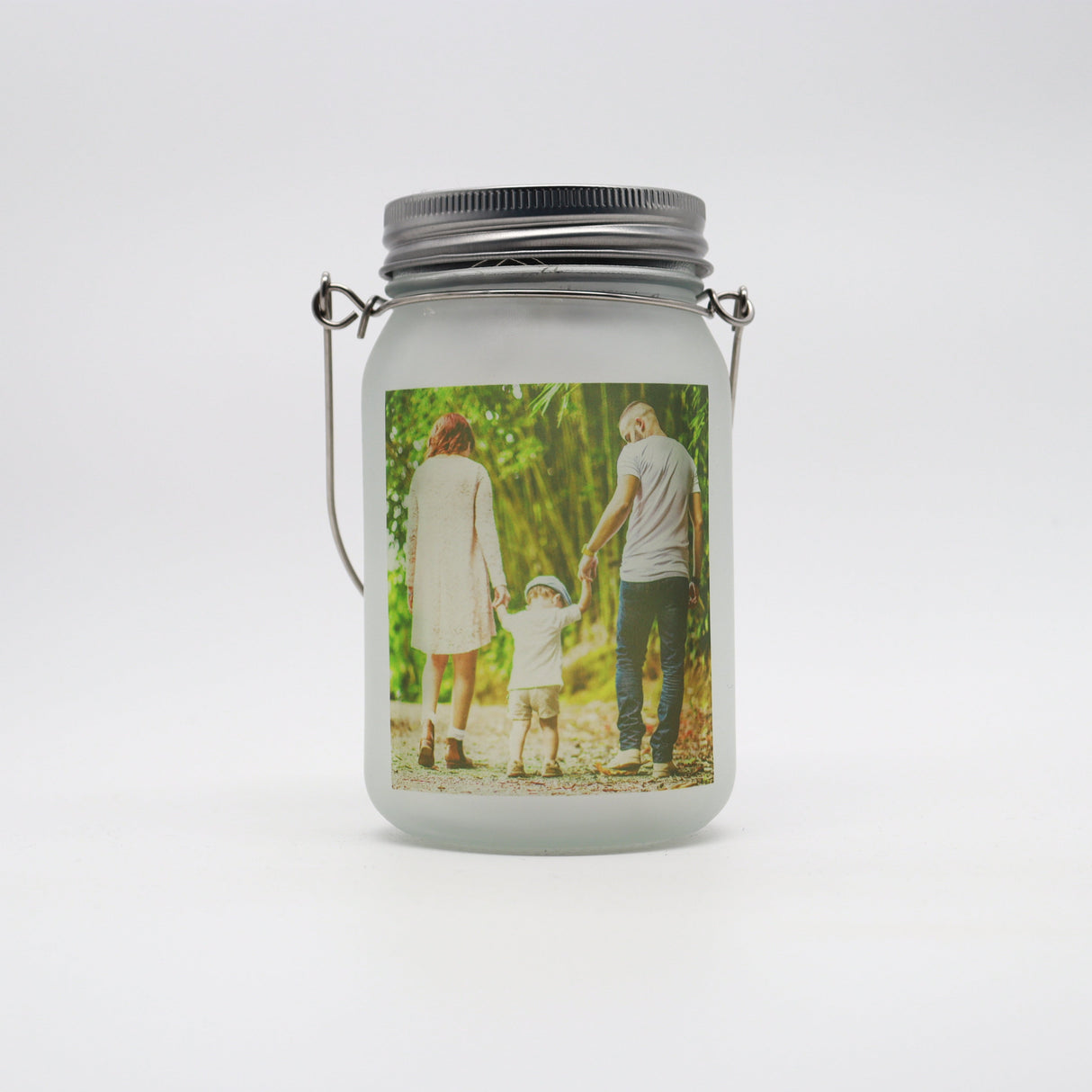 Leuchtglas mit Metallgriff