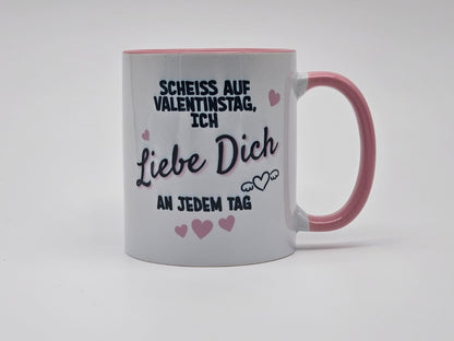 Tasse Valentinstag - mit Bild auf Hinterseite